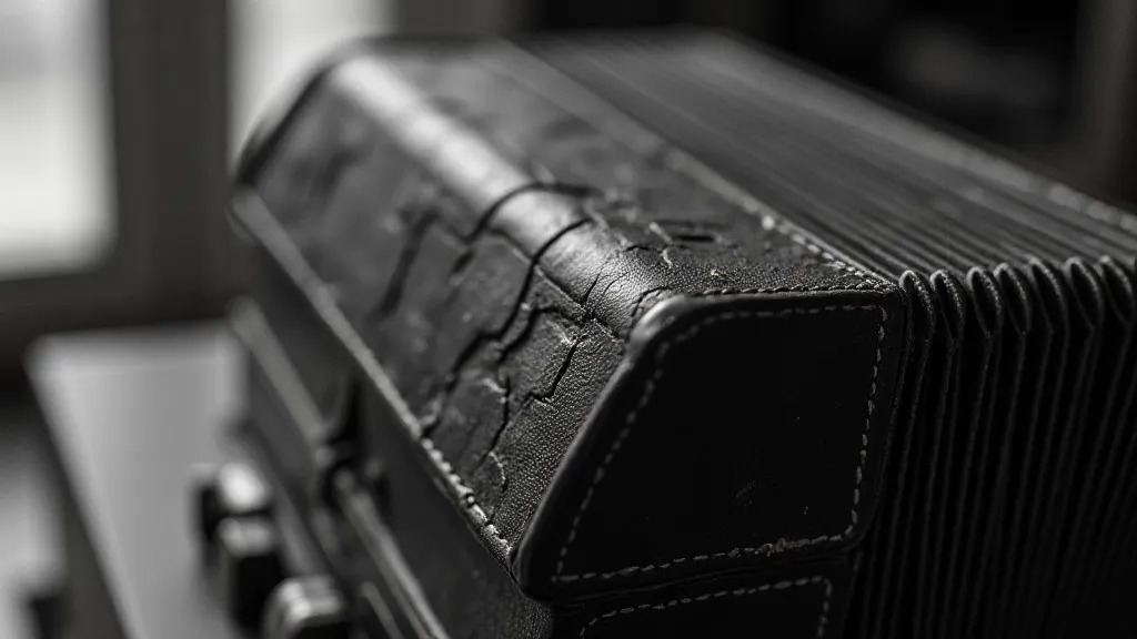 Antique accordion bellows detail