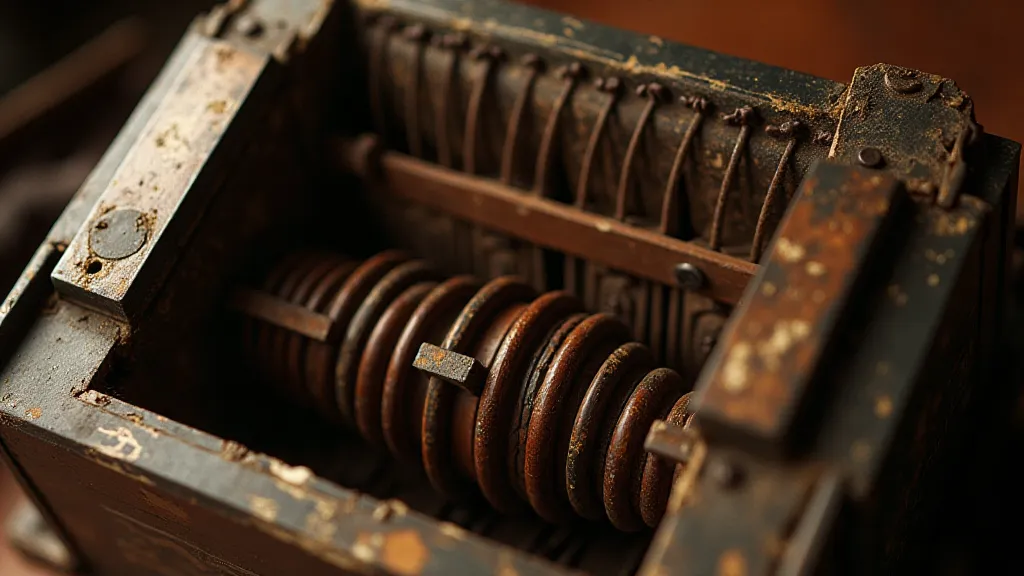 Antique accordion internals