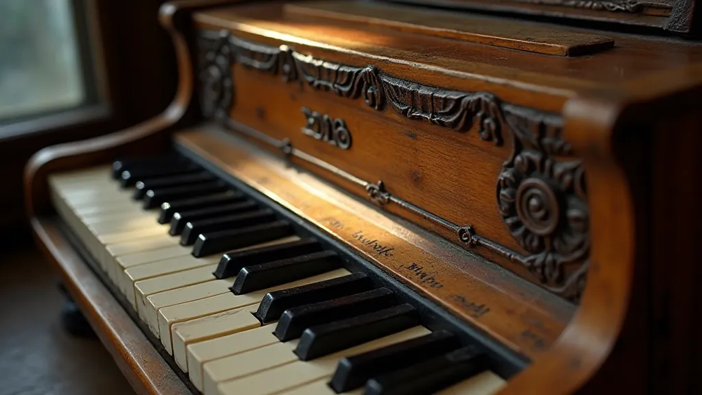 Antique accordion detail