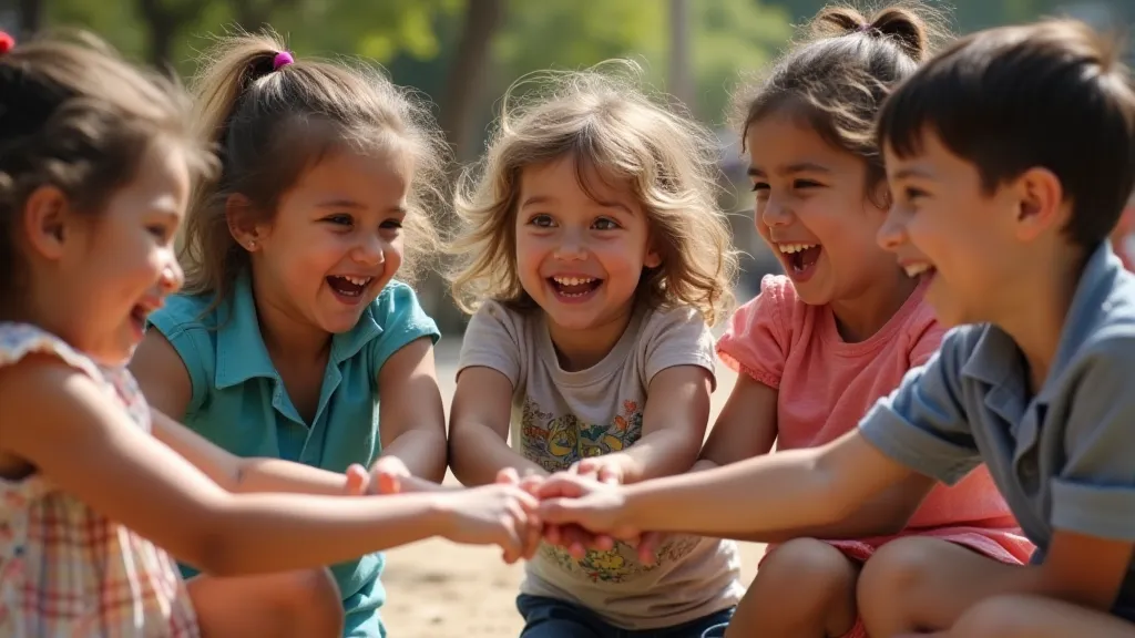 Children playing a traditional game