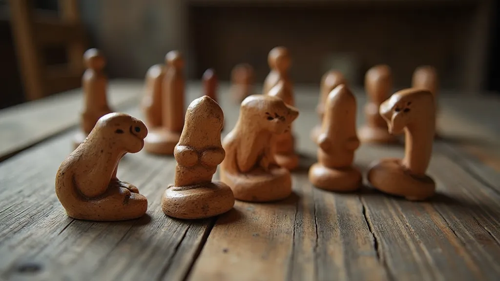 Traditional folk game pieces