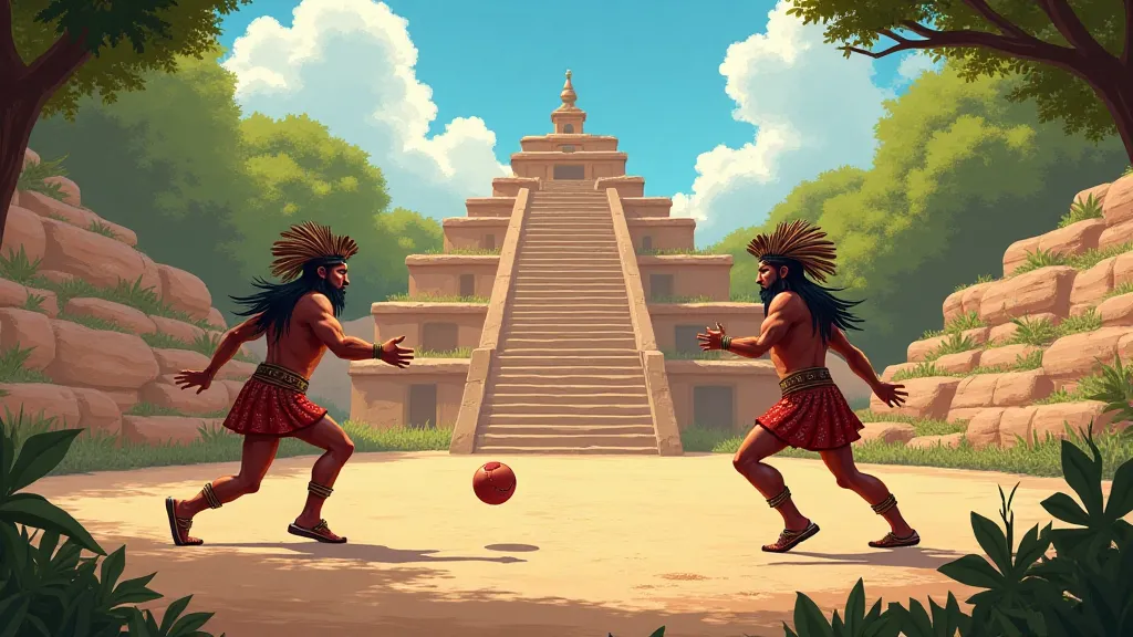 Mesoamerican ball court illustration