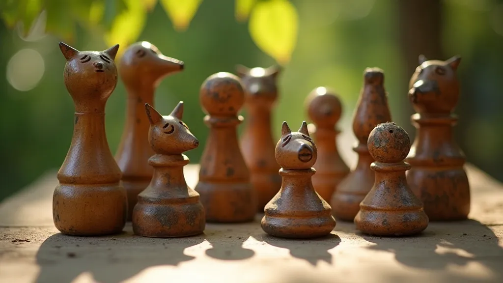 Traditional North African game pieces