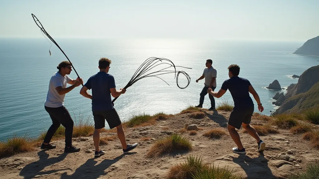 Group playing Malha in Portugal